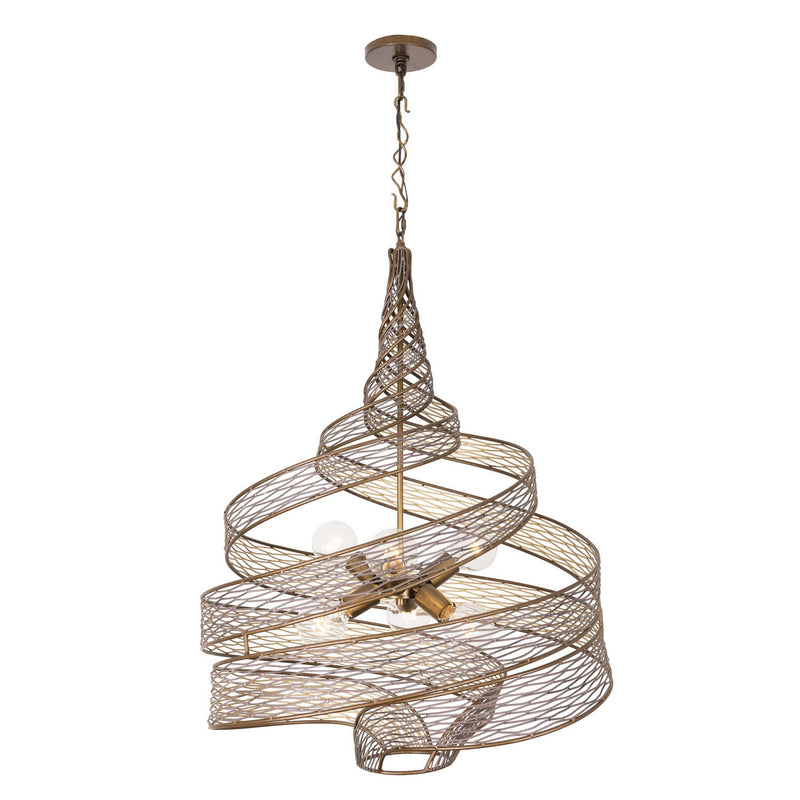 Six Light Pendant<br /><span style="color:#4AB0CE;">Entrega: 4-10 dias en USA</span><br /><span style="color:#4AB0CE;font-size:60%;">PREGUNTE POR ENTREGA EN PANAMA</span><br />Collection: Flow<br />Finish: Hammered Ore