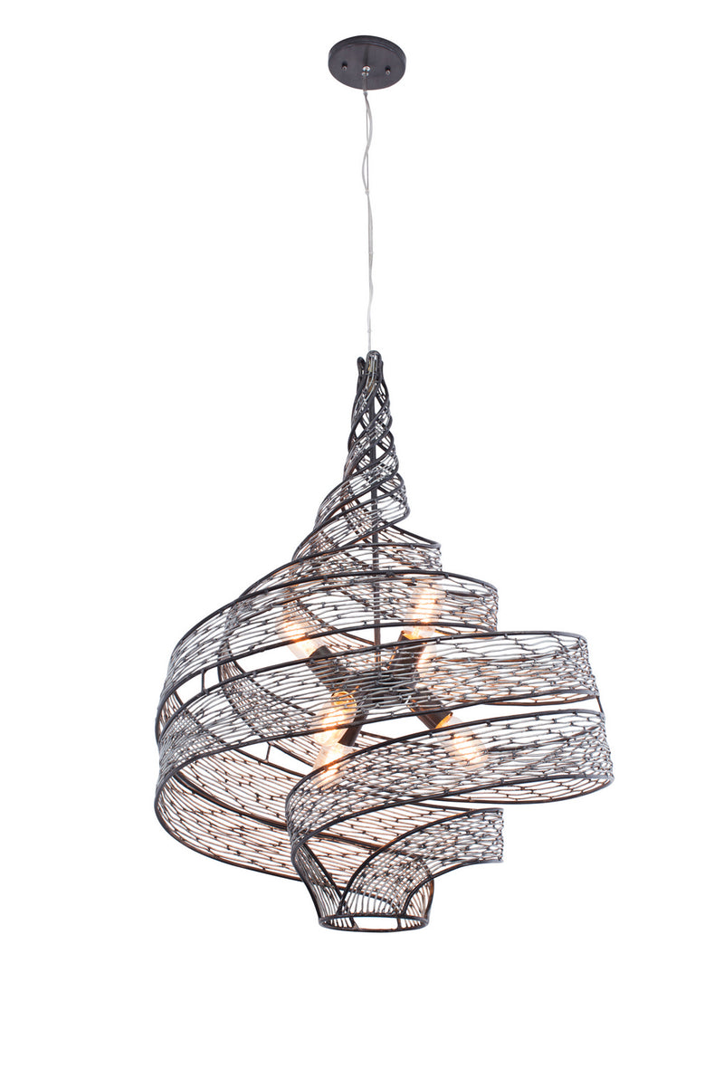 Six Light Pendant<br /><span style="color:#4AB0CE;">Entrega: 1-2 semanas en USA</span><br /><span style="color:#4AB0CE;font-size:60%;">PREGUNTE POR ENTREGA EN PANAMA</span><br />Collection: Flow<br />Finish: Steel