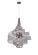 Six Light Pendant<br /><span style="color:#4AB0CE;">Entrega: 4-10 dias en USA</span><br /><span style="color:#4AB0CE;font-size:60%;">PREGUNTE POR ENTREGA EN PANAMA</span><br />Collection: Flow<br />Finish: Steel