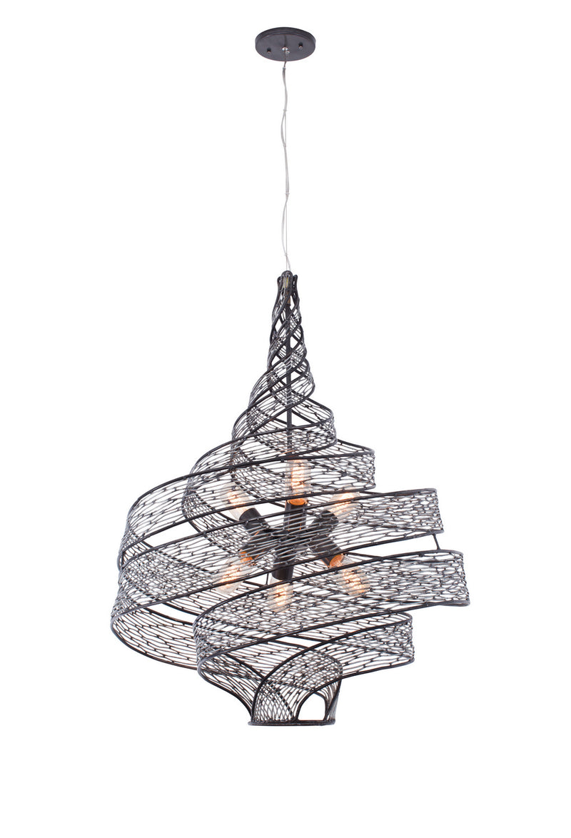 Six Light Pendant<br /><span style="color:#4AB0CE;">Entrega: 2-3 semanas en USA</span><br /><span style="color:#4AB0CE;font-size:60%;">PREGUNTE POR ENTREGA EN PANAMA</span><br />Collection: Flow<br />Finish: Steel