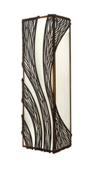Three Light Wall Sconce<br /><span style="color:#4AB0CE;">Entrega: 4-10 dias en USA</span><br /><span style="color:#4AB0CE;font-size:60%;">PREGUNTE POR ENTREGA EN PANAMA</span><br />Collection: Flow<br />Finish: Hammered Ore