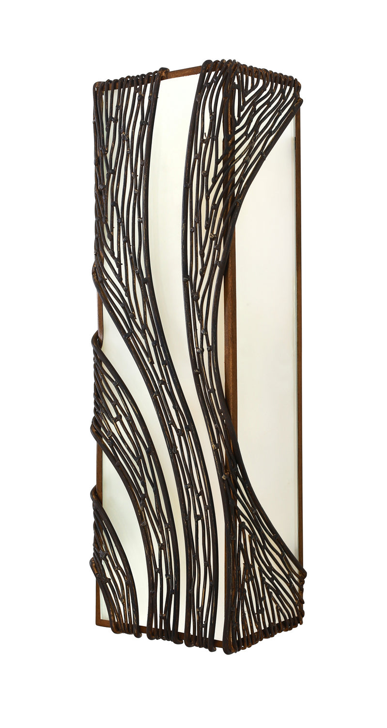 Three Light Wall Sconce<br /><span style="color:#4AB0CE;">Entrega: 4-10 dias en USA</span><br /><span style="color:#4AB0CE;font-size:60%;">PREGUNTE POR ENTREGA EN PANAMA</span><br />Collection: Flow<br />Finish: Hammered Ore