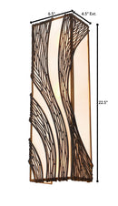 Three Light Wall Sconce<br /><span style="color:#4AB0CE;">Entrega: 4-10 dias en USA</span><br /><span style="color:#4AB0CE;font-size:60%;">PREGUNTE POR ENTREGA EN PANAMA</span><br />Collection: Flow<br />Finish: Hammered Ore