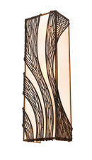 Three Light Wall Sconce<br /><span style="color:#4AB0CE;">Entrega: 4-10 dias en USA</span><br /><span style="color:#4AB0CE;font-size:60%;">PREGUNTE POR ENTREGA EN PANAMA</span><br />Collection: Flow<br />Finish: Hammered Ore