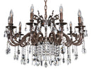 Allegri - 025650-013-FR001 - Ten Light Chandelier - Avelli - Sienna Bronze W-Antique Silver Leaf accents.