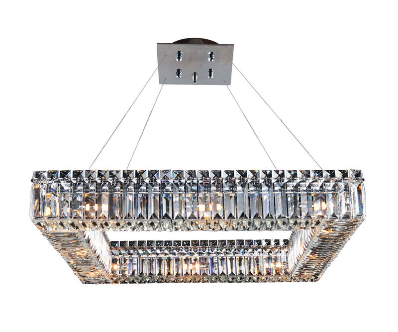 Allegri - 11711-010-FR001 - 12 Light Pendant - Quadro - Polished Chrome