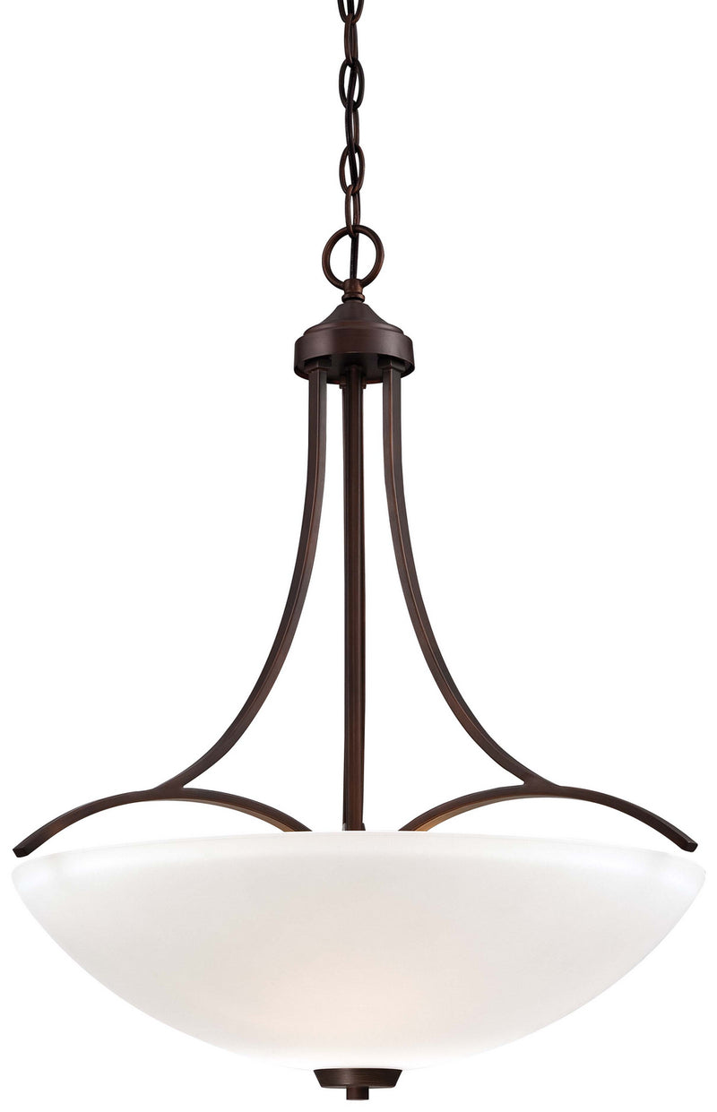 Three Light Pendant<br /><span style="color:#4AB0CE;">Entrega: 4-10 dias en USA</span><br /><span style="color:#4AB0CE;font-size:60%;">PREGUNTE POR ENTREGA EN PANAMA</span><br />Collection: Overland Park<br />Finish: Vintage Bronze