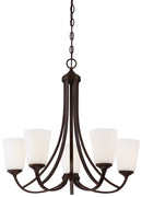 Minka-Lavery - 4965-284 - Five Light Chandelier - Overland Park - Vintage Bronze