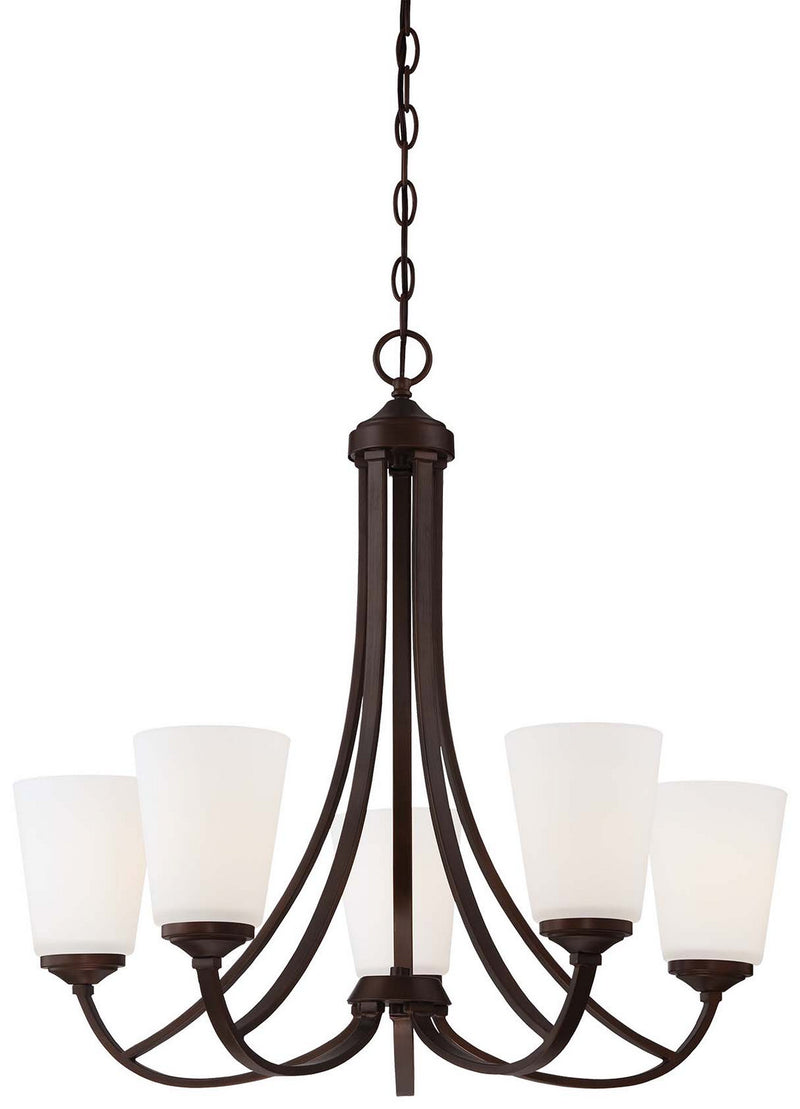 Five Light Chandelier<br /><span style="color:#4AB0CE;">Entrega: 4-10 dias en USA</span><br /><span style="color:#4AB0CE;font-size:60%;">PREGUNTE POR ENTREGA EN PANAMA</span><br />Collection: Overland Park<br />Finish: Vintage Bronze