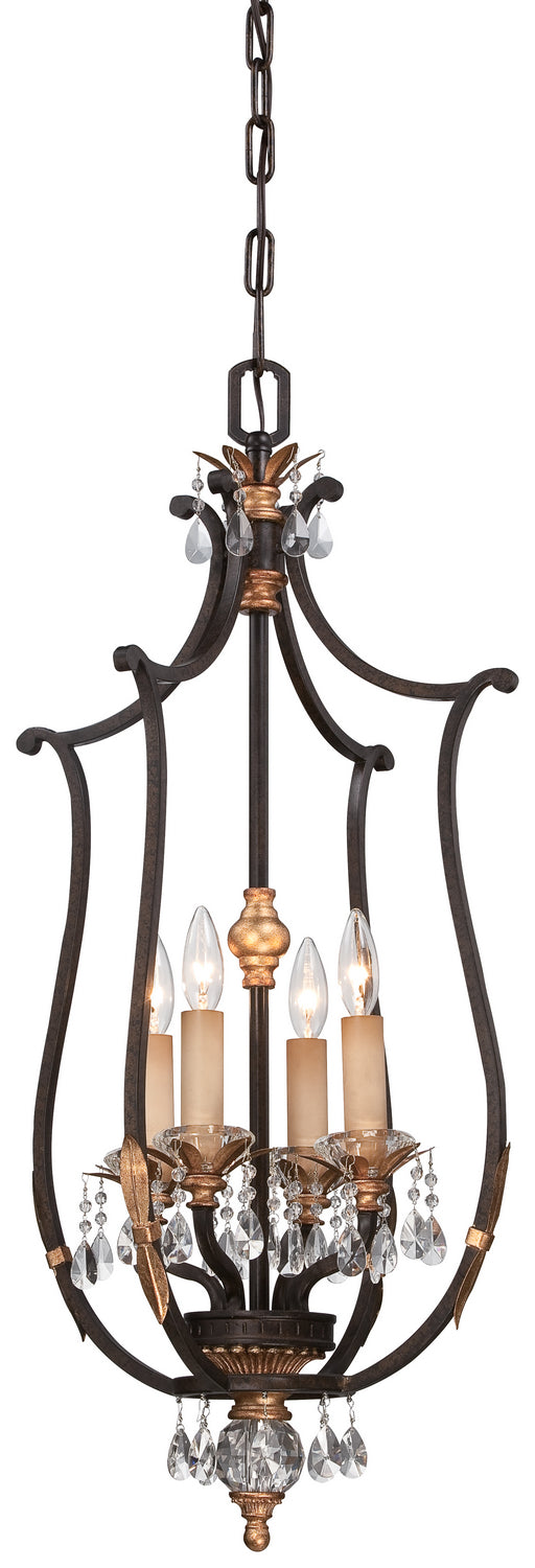 Metropolitan - N6644-258B - Four Light Pendant - Bella Cristallo - French Bronze W/ Gold Highlights