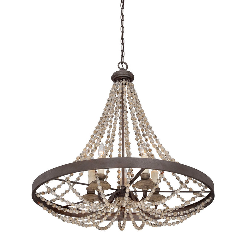 Five Light Pendant<br /><span style="color:#4AB0CE;">Entrega: 4-10 dias en USA</span><br /><span style="color:#4AB0CE;font-size:60%;">PREGUNTE POR ENTREGA EN PANAMA</span><br />Collection: Mallory<br />Finish: Fossil Stone