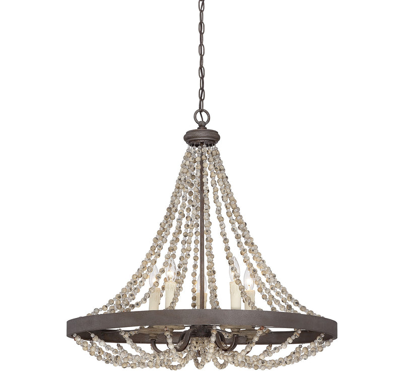 Five Light Pendant<br /><span style="color:#4AB0CE;">Entrega: 4-10 dias en USA</span><br /><span style="color:#4AB0CE;font-size:60%;">PREGUNTE POR ENTREGA EN PANAMA</span><br />Collection: Mallory<br />Finish: Fossil Stone