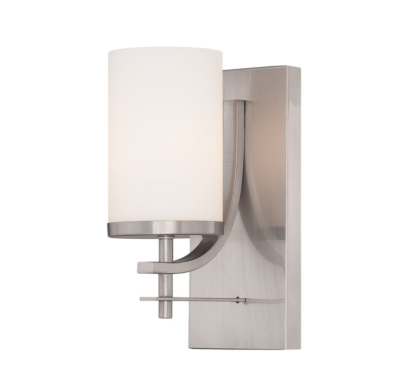 One Light Wall Sconce<br /><span style="color:#4AB0CE;">Entrega: 4-10 dias en USA</span><br /><span style="color:#4AB0CE;font-size:60%;">PREGUNTE POR ENTREGA EN PANAMA</span><br />Collection: Colton<br />Finish: Satin Nickel