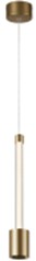 LÁMPARA DE TECHO COLGANTE DECORATIVA MODERNA LED 7W, TONALIDAD DE 3000K, 100-240V, 50-60HZ, GRADO DE PROTECCION IP20, ACABADO DORADO + ACRILICO.