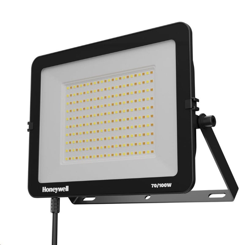 REFLECTOR LED  CONMUTABLE 70W-100W, EMITE 100LM/W,  INTERRUPTOR CCT,30K,40,60K, CRI80, ACABADO NEGRO.