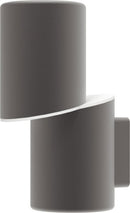 Lámpara de pared exterior decorativa con luz led 13W acabado gris oscuro.