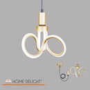 LÁMPARA DE TECHO COLGANTE DECORATIVA LED 18W, INTERRUPTOR CCT PARA ELEGIR TONALIDAD DE LUZ: 30K - 40K -  60K, 110-240V, 50-60HZ, IP20, CRI80, ACABADO DORADO.