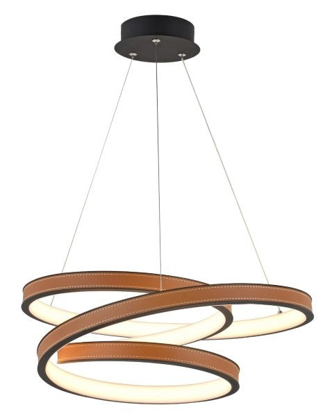 LÁMPARA  COLGANTE DECORATIVA CON LUZ LED 40W , ACABADO BLACK/ METAL,ABC