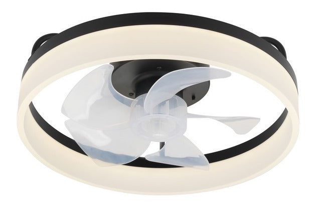 ABANICO DE TECHO CON CONTROL REMOTO Y  LUZ LED 40W, EMITE 2000LM,6 VELOCIDADES, OPCION PARA ELEGIR TONALIDAD DE LUZ CCT: 30K,40K,60K, 110-240V, 50-60HZ, GRADO DE PROTECCION IP20, ACABADO NEGRO.