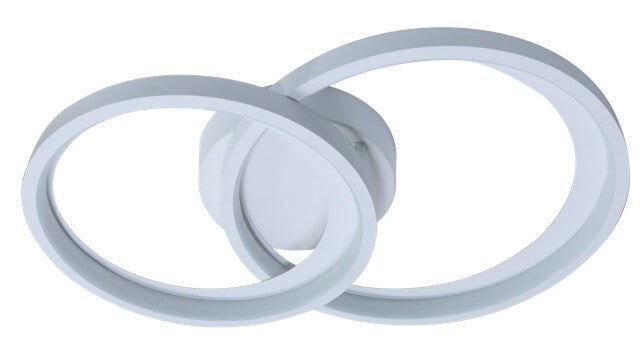 LÁMPARA DE TECHO DECORATIVA LED 30W, INTERRUPTOR CCT PARA ELEGIR TONALIDAD DE LUZ: 30K,40K,60K, 110-240V 50-60HZ GRADO DE PROTECCION IP20, ACABADO BLANCO.