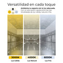 Lámpara Tipo Panel Led Empotrable 6W, 300Lm, Interruptor Para Elegir Tonalidad De Luz Cct: 30K, 40K, 65K, 100-240, 50-60Hz.
