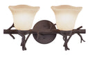 Kalco - 3522BA/1255 - Two Light Bath - Vine - Bark