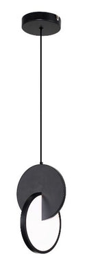 LÁMPARA DE TECHO COLGANTE DECORATIVA MODERNA LED 9W, TONALIDAD 3000K, 100-240V, 50-60HZ, GRADO DE PROTECCION IP20, ACABDO NEGRO.