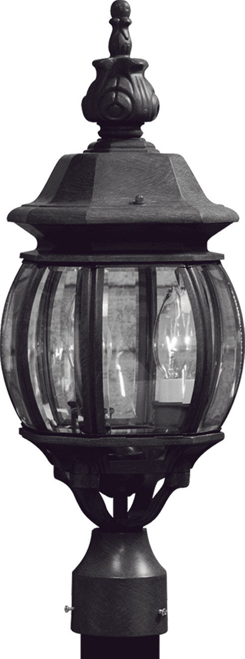 Artcraft Canada - AC8363BK - Three Light Outdoor Post Mount - Classico - Black