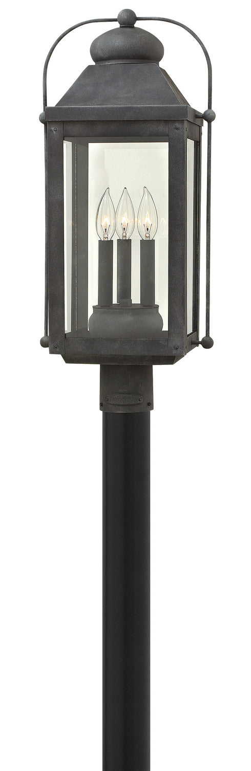 Hinkley - 1851DZ - LED Post Top or Pier Mount Lantern - Anchorage - Aged Zinc