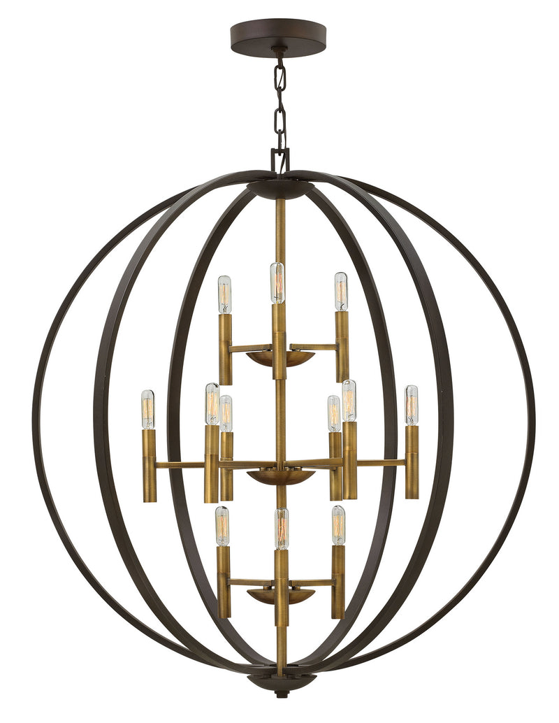 Hinkley - 3469SB - LED Foyer Chandelier - Euclid - Spanish Bronze