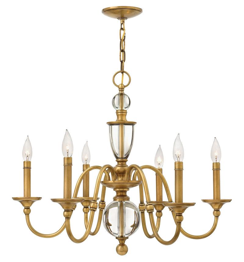 Hinkley - 4956HB - LED Chandelier - Eleanor - Heritage Brass