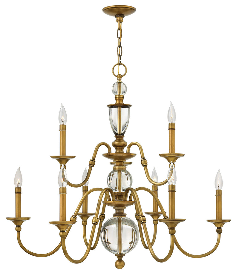 Hinkley - 4958HB - LED Foyer Pendant - Eleanor - Heritage Brass