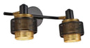 LAMPARA DE PARED DECORATIVA 2XGU10-50W  ACABADO BLACK GOLD MATE METAL