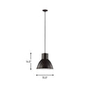 One Light Pendant<br /><span style="color:#4AB0CE;">Entrega: 4-10 dias en USA</span><br /><span style="color:#4AB0CE;font-size:60%;">PREGUNTE POR ENTREGA EN PANAMA</span><br />Collection: Division Street<br />Finish: Bronze