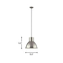 One Light Pendant<br /><span style="color:#4AB0CE;">Entrega: 4-10 dias en USA</span><br /><span style="color:#4AB0CE;font-size:60%;">PREGUNTE POR ENTREGA EN PANAMA</span><br />Collection: Division Street<br />Finish: Brushed Nickel