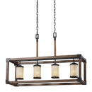 Four Light Island Pendant<br /><span style="color:#4AB0CE;">Entrega: 4-10 dias en USA</span><br /><span style="color:#4AB0CE;font-size:60%;">PREGUNTE POR ENTREGA EN PANAMA</span><br />Collection: Dunning<br />Finish: Stardust