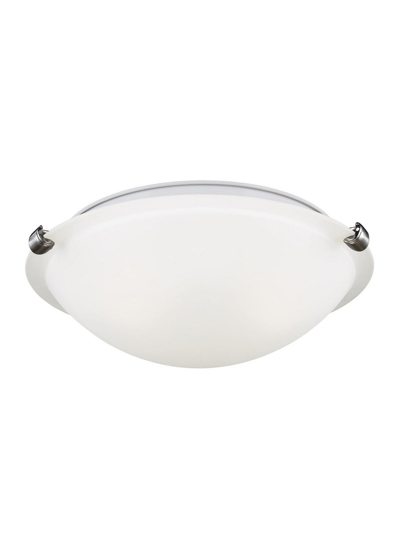 Generation Lighting. - 7543502-962 - Two Light Flush Mount - Clip Ceiling Flush Mount - Brushed Nickel