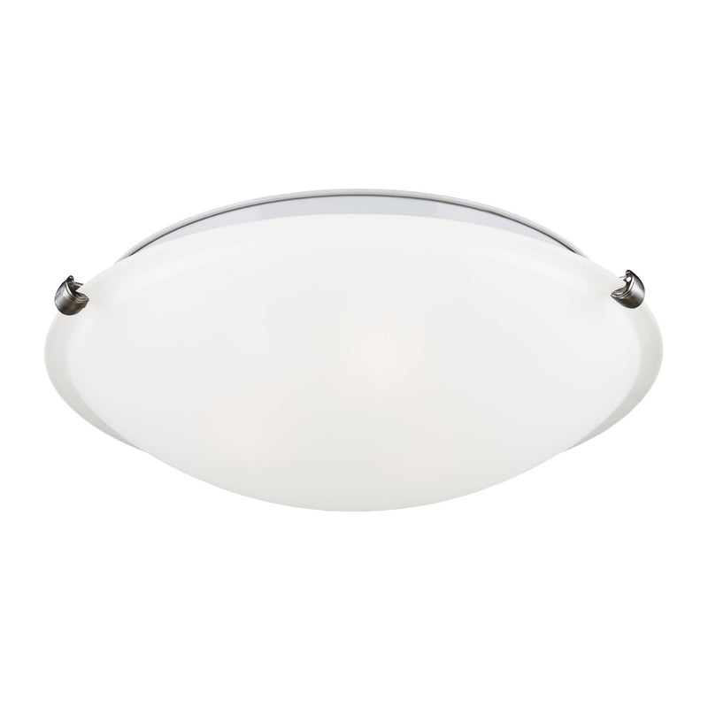 Generation Lighting - 7543503-962 - Three Light Flush Mount - Clip Ceiling Flush Mount - Brushed Nickel