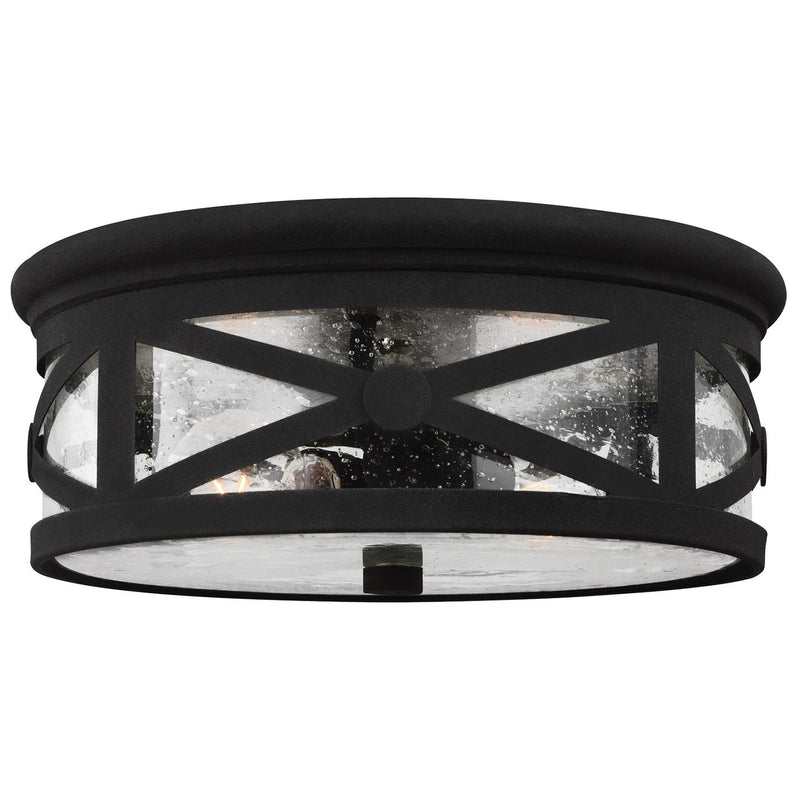 Generation Lighting - 7821402-12 - Two Light Outdoor Flush Mount - Outdoor Ceiling - Black