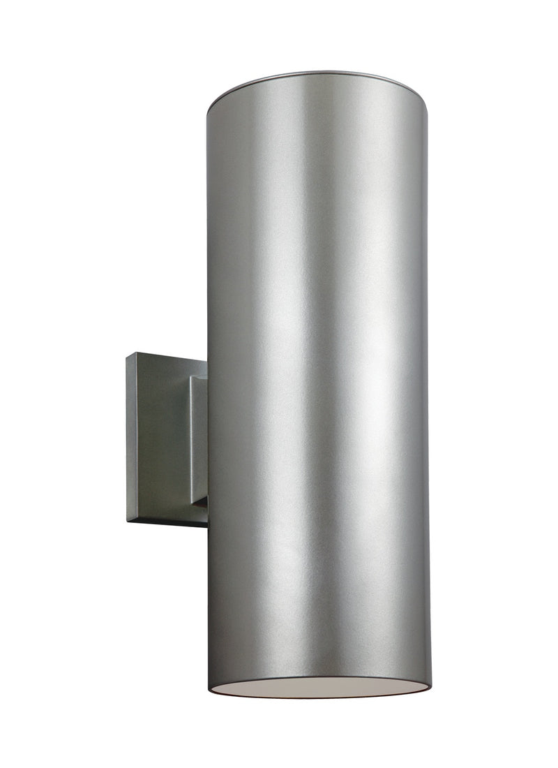 Visual Comfort Studio - 8313802-753 - Two Light Outdoor Wall Lantern - Outdoor Cylinders - Painted Brushed Nickel