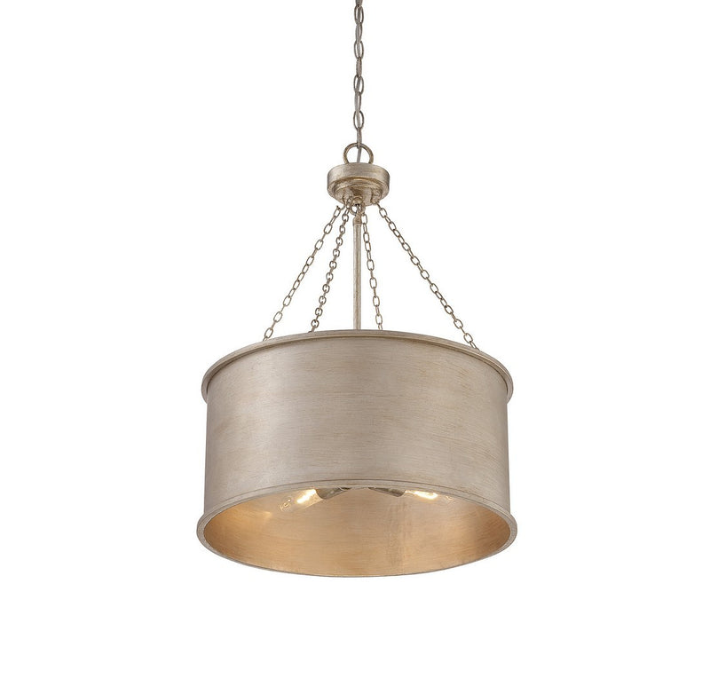 Four Light Pendant<br /><span style="color:#4AB0CE;">Entrega: 4-10 dias en USA</span><br /><span style="color:#4AB0CE;font-size:60%;">PREGUNTE POR ENTREGA EN PANAMA</span><br />Collection: Rochester<br />Finish: Silver Patina