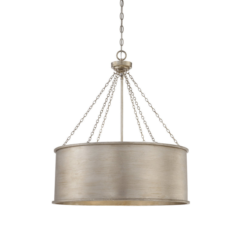 Six Light Pendant<br /><span style="color:#4AB0CE;">Entrega: 4-10 dias en USA</span><br /><span style="color:#4AB0CE;font-size:60%;">PREGUNTE POR ENTREGA EN PANAMA</span><br />Collection: Rochester<br />Finish: Silver Patina