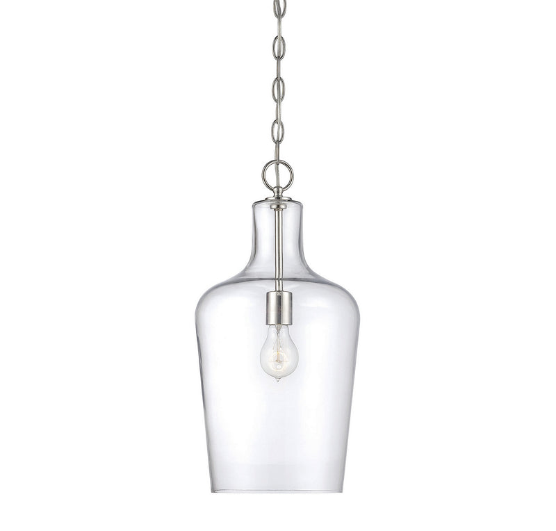 One Light Pendant<br /><span style="color:#4AB0CE;">Entrega: 4-10 dias en USA</span><br /><span style="color:#4AB0CE;font-size:60%;">PREGUNTE POR ENTREGA EN PANAMA</span><br />Collection: Franklin<br />Finish: Polished Nickel