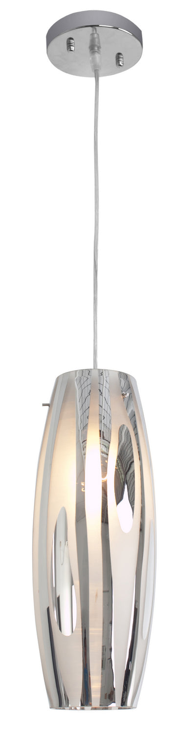 One Light Mini Pendant<br /><span style="color:#4AB0CE;">Entrega: 4-10 dias en USA</span><br /><span style="color:#4AB0CE;font-size:60%;">PREGUNTE POR ENTREGA EN PANAMA</span><br />Collection: Chroman Empire<br />Finish: Chrome