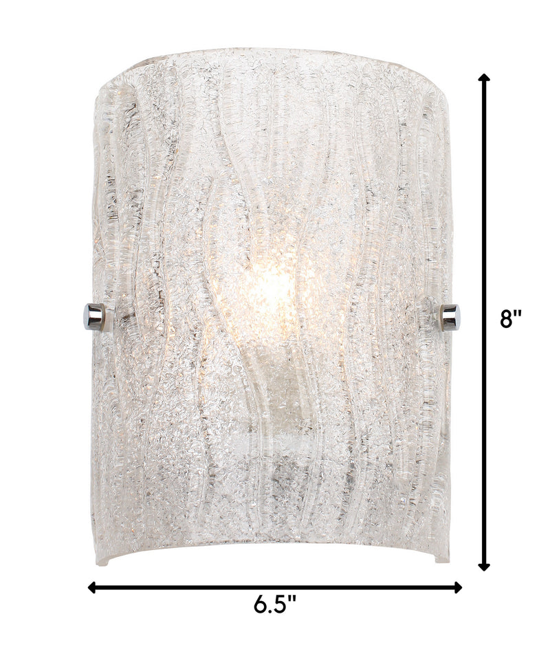 One Light Wall Sconce<br /><span style="color:#4AB0CE;">Entrega: 4-10 dias en USA</span><br /><span style="color:#4AB0CE;font-size:60%;">PREGUNTE POR ENTREGA EN PANAMA</span><br />Collection: Brilliance<br />Finish: Chrome