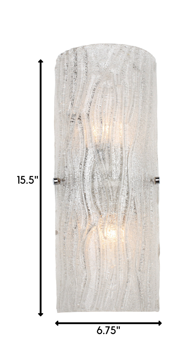 Two Light Wall Sconce<br /><span style="color:#4AB0CE;">Entrega: 4-10 dias en USA</span><br /><span style="color:#4AB0CE;font-size:60%;">PREGUNTE POR ENTREGA EN PANAMA</span><br />Collection: Brilliance<br />Finish: Chrome