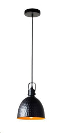 Lámpara de Techo Colgante 1xE27–40W Acabado Negro.
