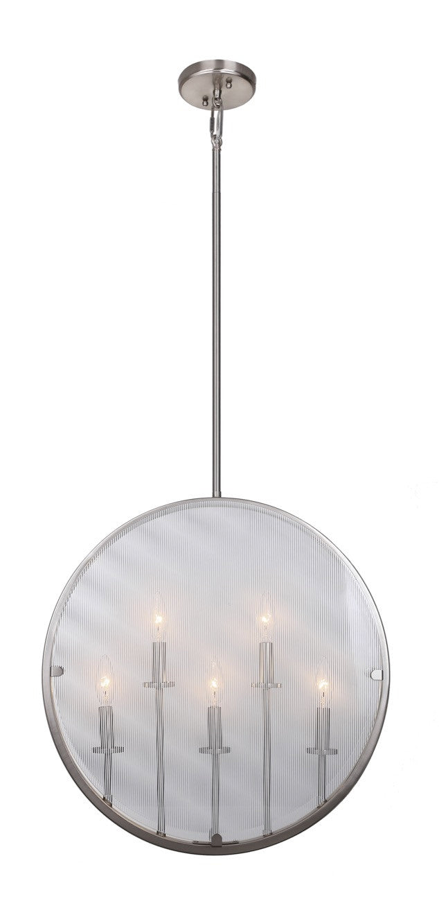 Artcraft Canada - AC10301SN - Five Light Pendant - Harbor Point - Satin Nickel