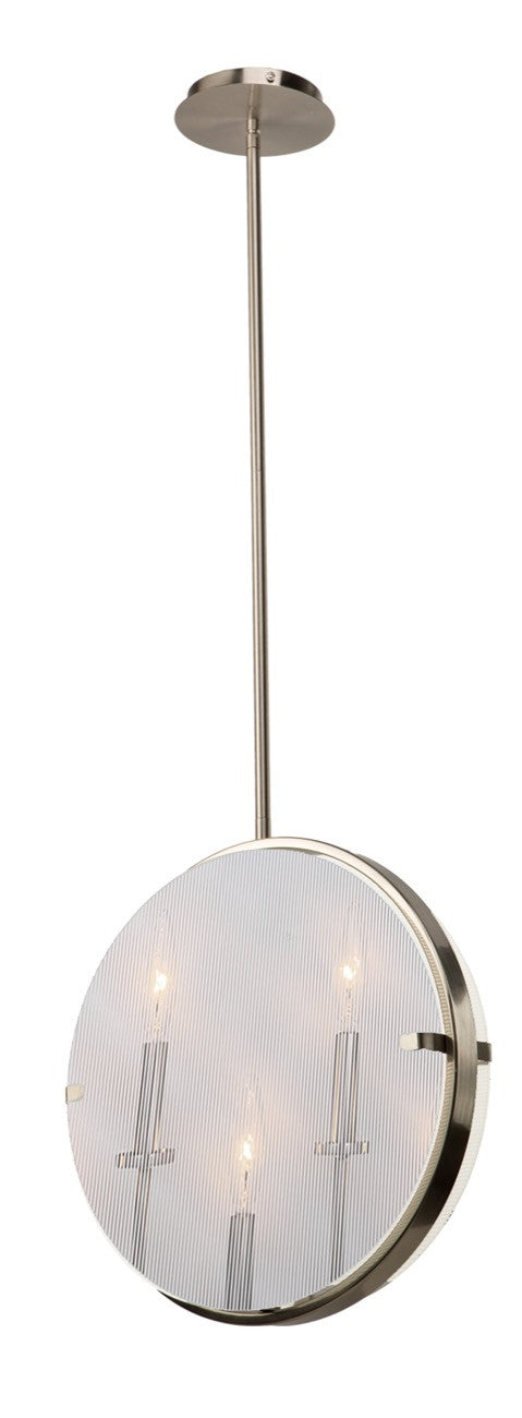 Artcraft Canada - AC10303SN - Three Light Pendant - Harbor Point - Satin Nickel