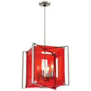 George Kovacs - P1404-613 - Four Light Pendant - Crystal-Clear - Polished Nickel